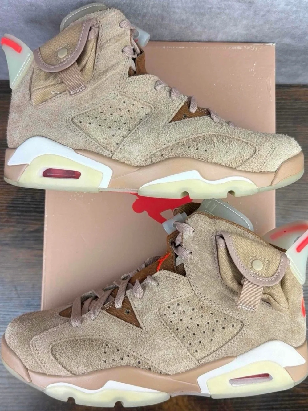Jordan 6 Retro Travis Scott British Khaki Size 7 DH0690-200 Men’s Shoes OG Rare